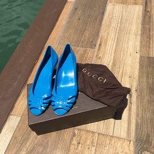 Gucci Marola Wedges - Exotic Blue - Size 36